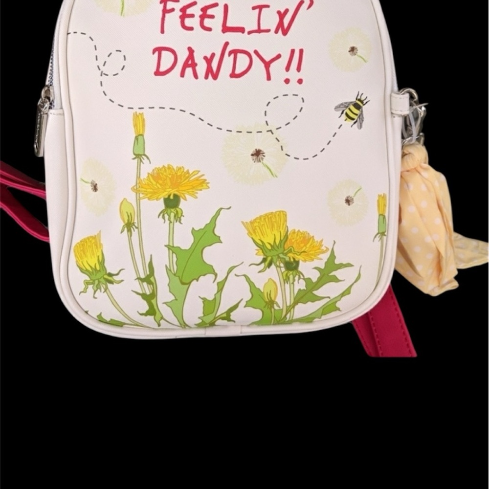 Betsey Johnson Feelin' Dandy Bumblebee Dandelion Backpack - Picture 2 of 10